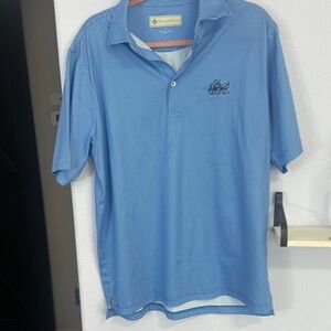 Blue Striped Men's Polo Shirt